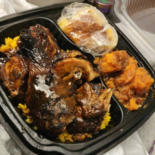 Jerk Grilled Chicken Dinner.