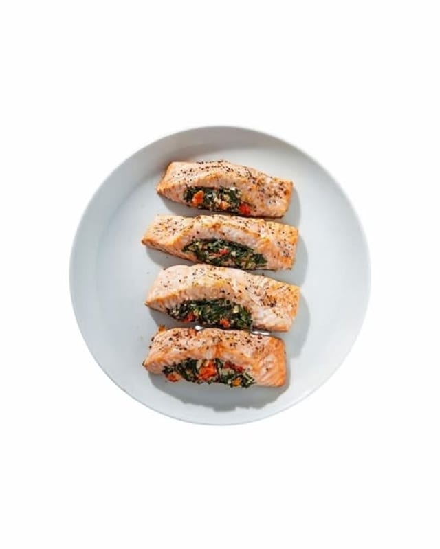 Stuffed Salmon Dinner.