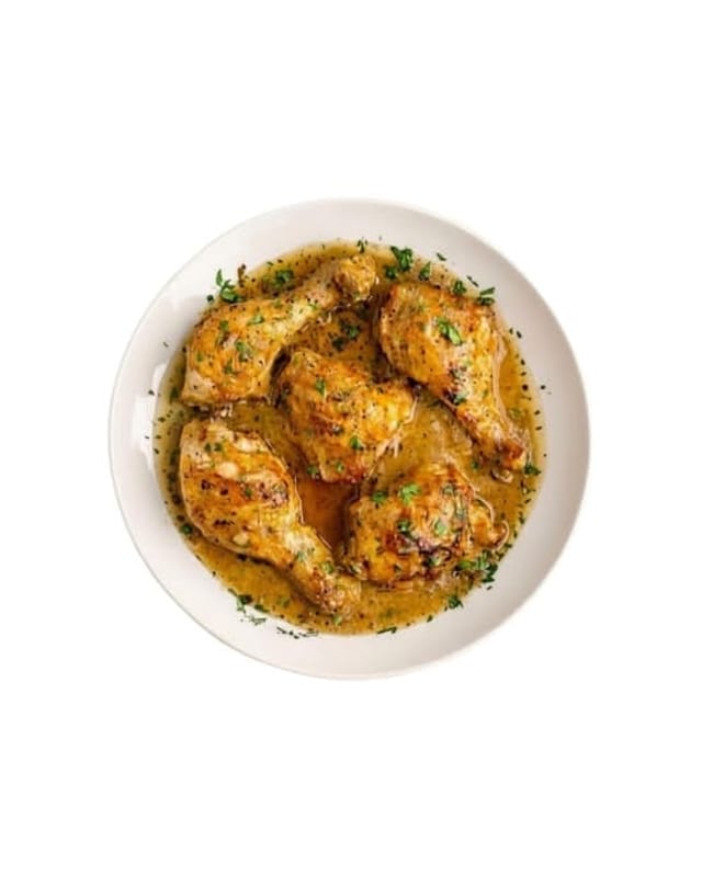 Smothered Fried Chicken Dinner.